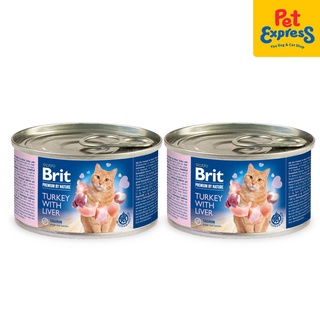 Free Shipping COD∋♙Brit Premium by Nature Turkey with Liver Wet Cat Food 200g (2 cans)