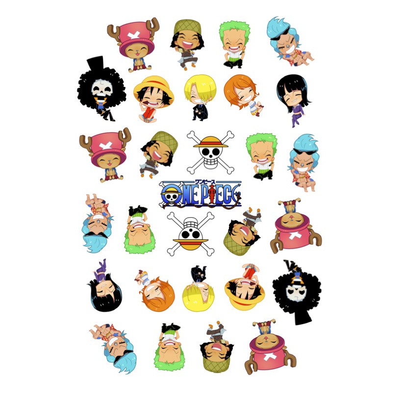 prnt one piece straw hat pirates crew vinyl waterproof sticker shopee philippines