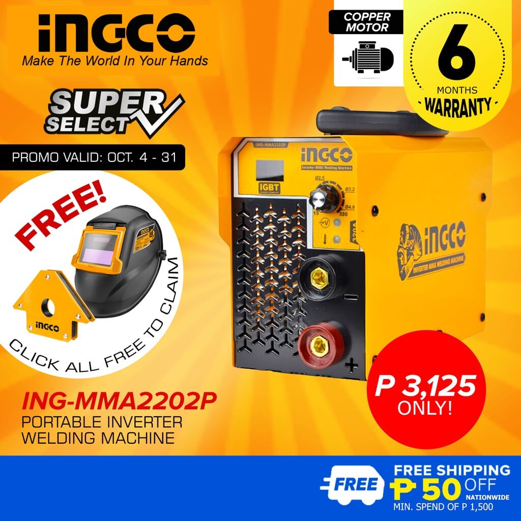 Portable IGBT Inverter MMA ARC Welding Machine 220A SUPER SELECT Ingco