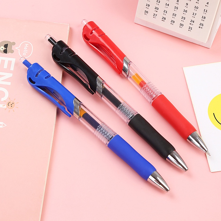 K35 Retractable gel pen, Office&school pens,0.5 mm pen ball point Black ...