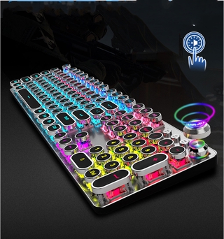 104 Keys Gaming Mechanical Keyboard，Retro Punk mechanical keyboard，100% ...