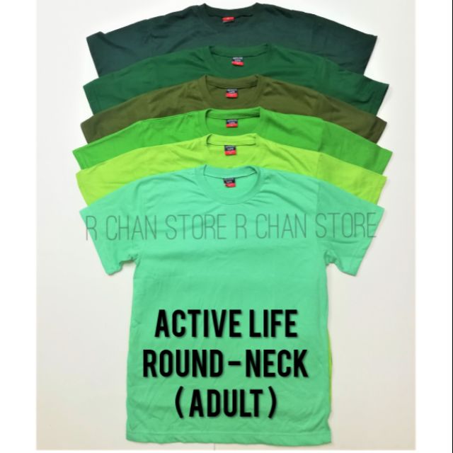 different shades of green shirts