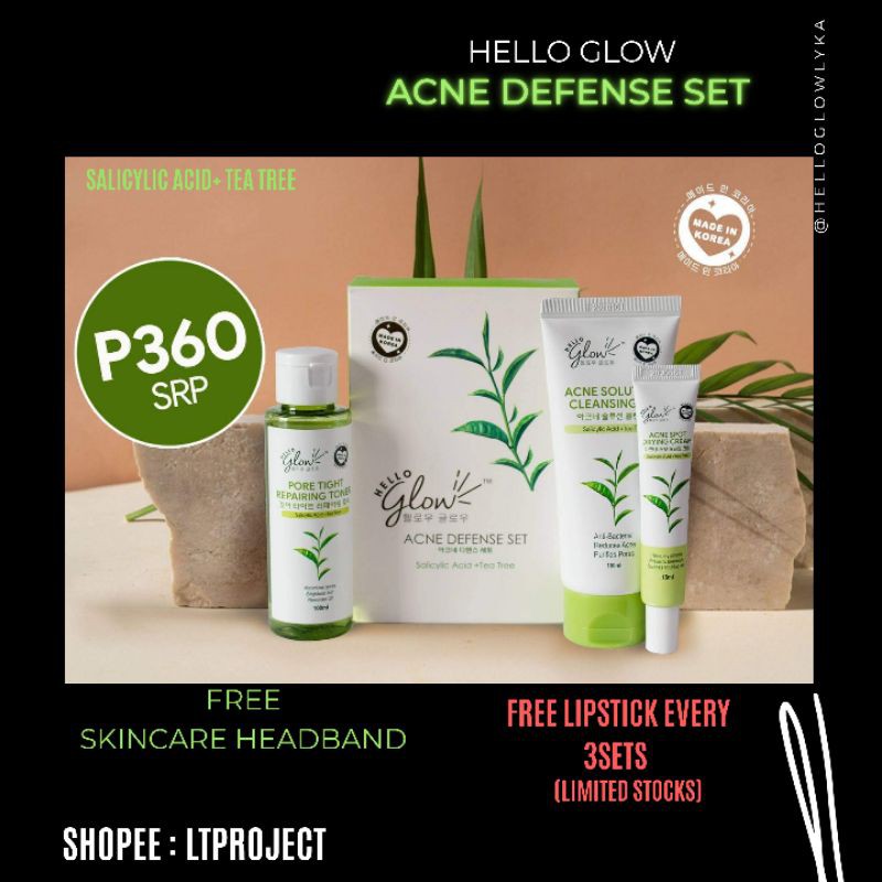 hello glow acne defense set