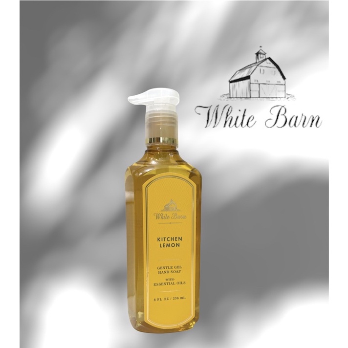 White Barn KITCHEN LEMON Gentle Gel Hand Soap 8 fl oz / 236 mL Shopee