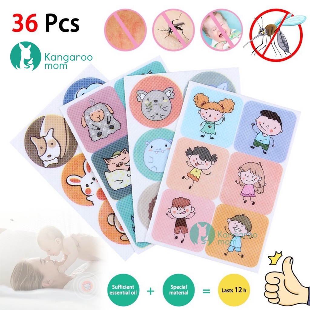 Kangaroomom 36pcs in 1 Antimosquito Sticker Baby Stickers Repellent
