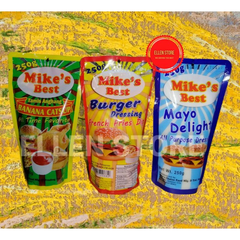 Mikes Best Burger Dressing Mayo Delight Banana Catsup 250g