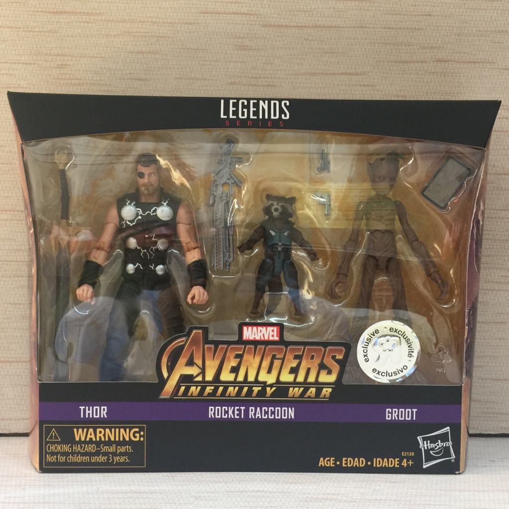 marvel legends thor rocket groot