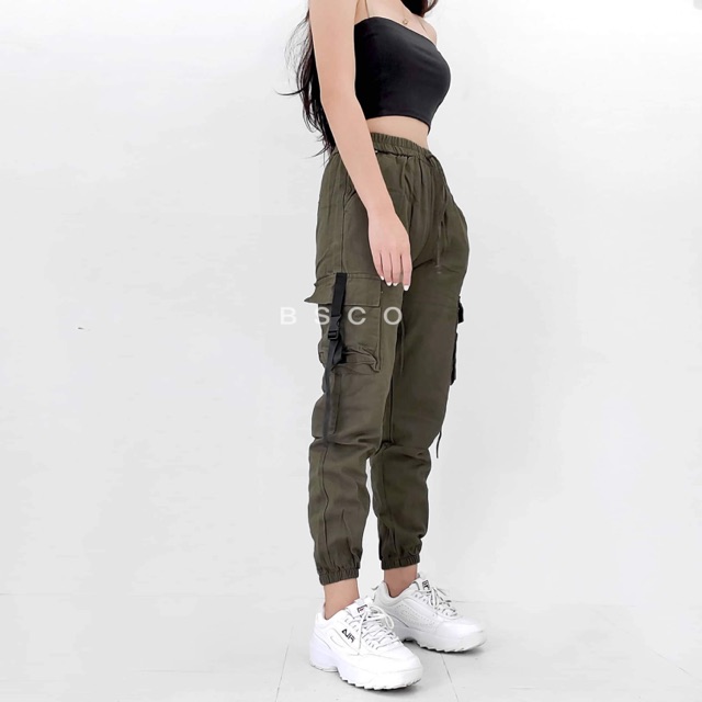 green cargo pants