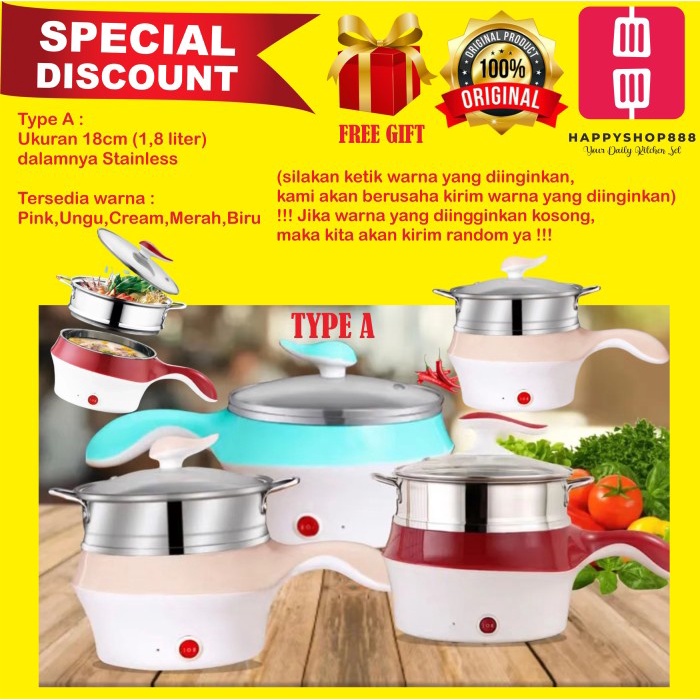 PERALATAN Kitchen Equipment Multifunctional Electric Pot Versatile