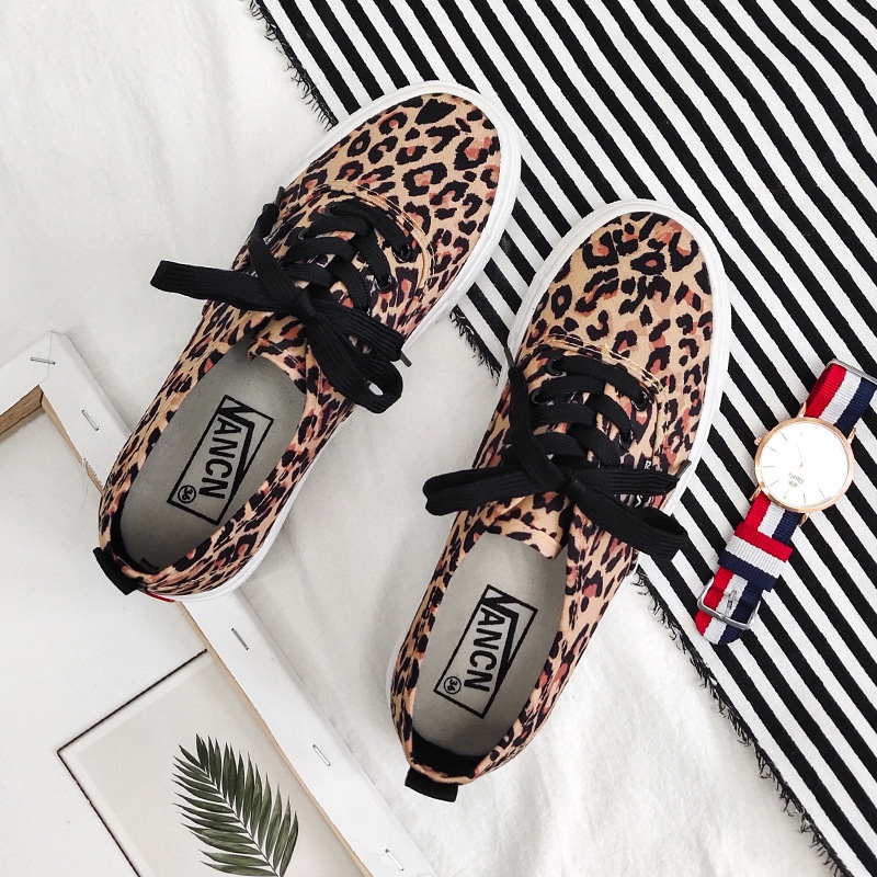 leopard print van shoes
