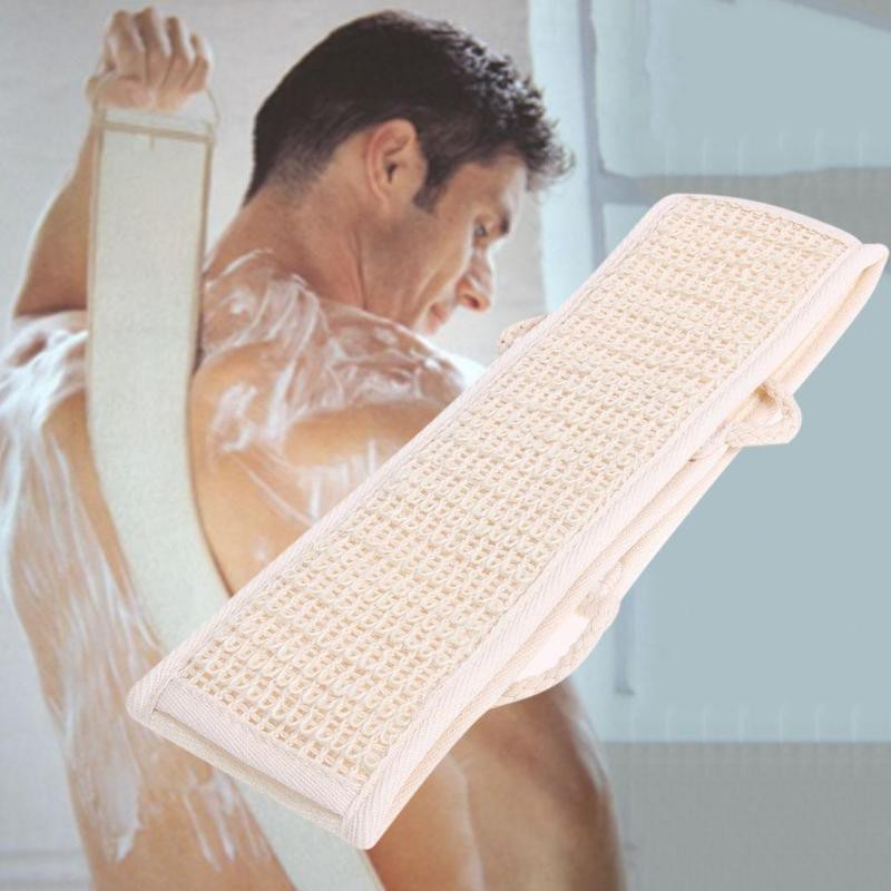1pcs Exfoliating Natural Loofah Back Strap Bath Shower Body Sponge Scrubber Spa Brush Towel
