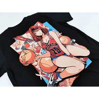 Anime Inspired Tee  Slamdunk Haruko Akagi Oversized Tee Clothes Tops Cotton T-Shirts #3