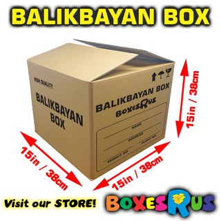 Balikbayan Box Junior Size 15x15x15 inches by Boxes R Us | Shopee ...