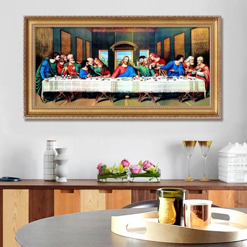 Leonardo Da Vinci Famous Classic Canvas Painting The Last Supper Poster ...