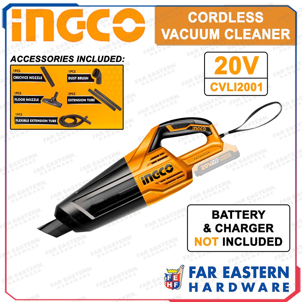 INGCO Cordless Vacuum Cleaner 20V CVLI2001 (Baretool) INPTCL Shopee