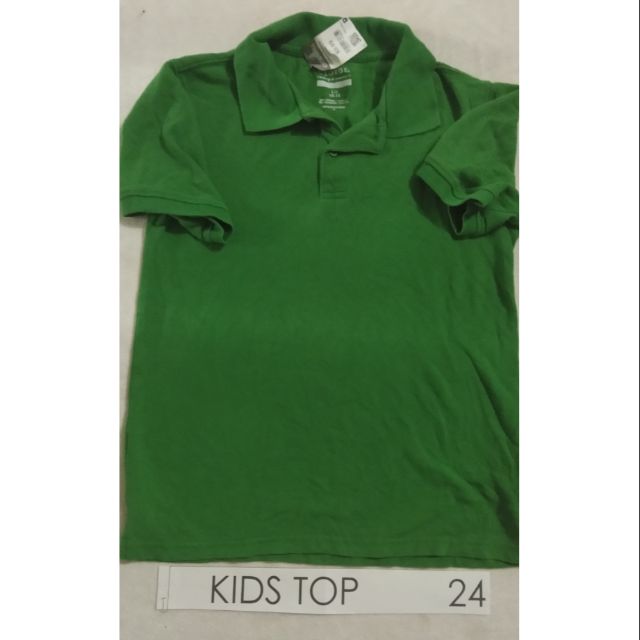 kids green polo shirt