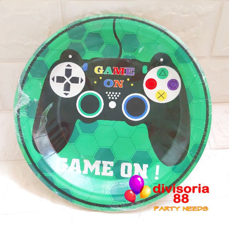 [DV88] Game On Online Game Paper Plate (10pcs per pack) Shopee