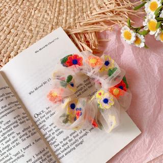 floral hair ties