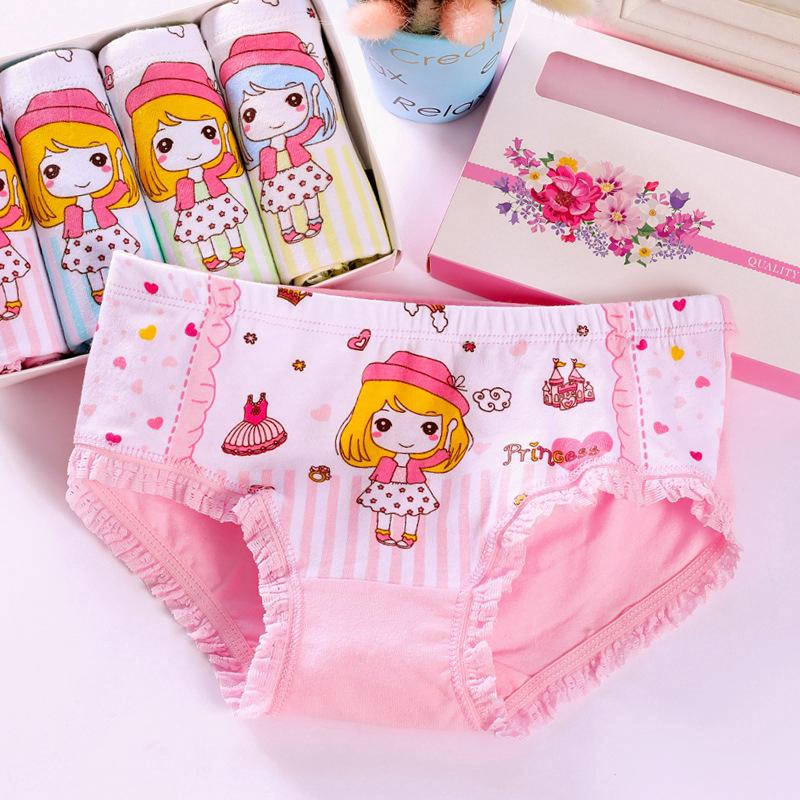 4Pcs/lot Cartoon Kids Girl Underwear 