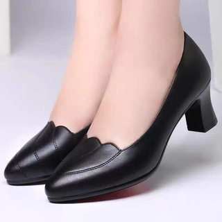 New Shuta School High Heels Ladies Black Shoes 625