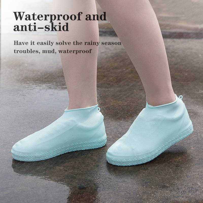 THEE Waterproof Shoes Cover Anti Slip Rain Shoes Cover Rainproof Full Protection Resuable 
