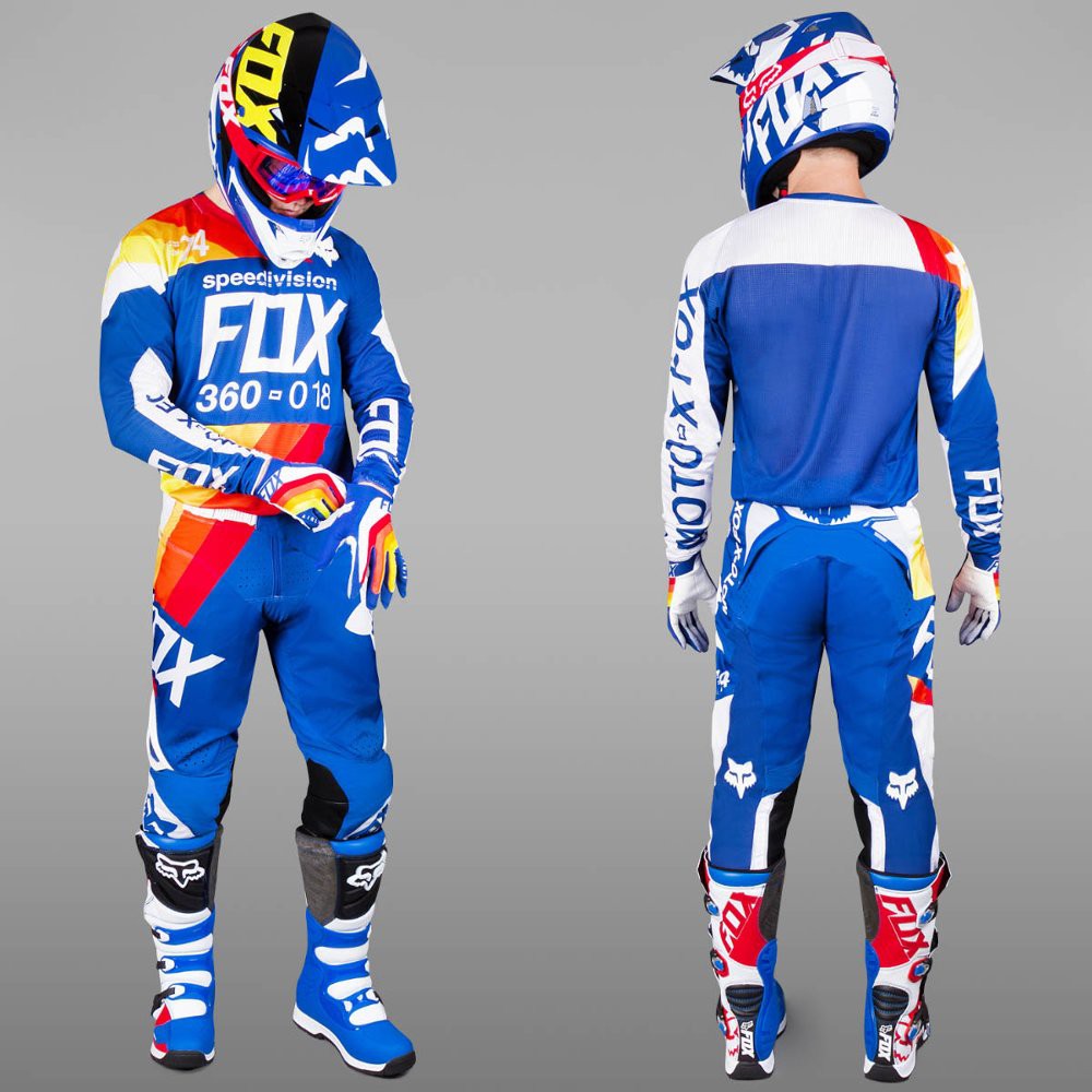 Download 2018 FOX 360 Blue motocross gear set motorcycle jersey set ...