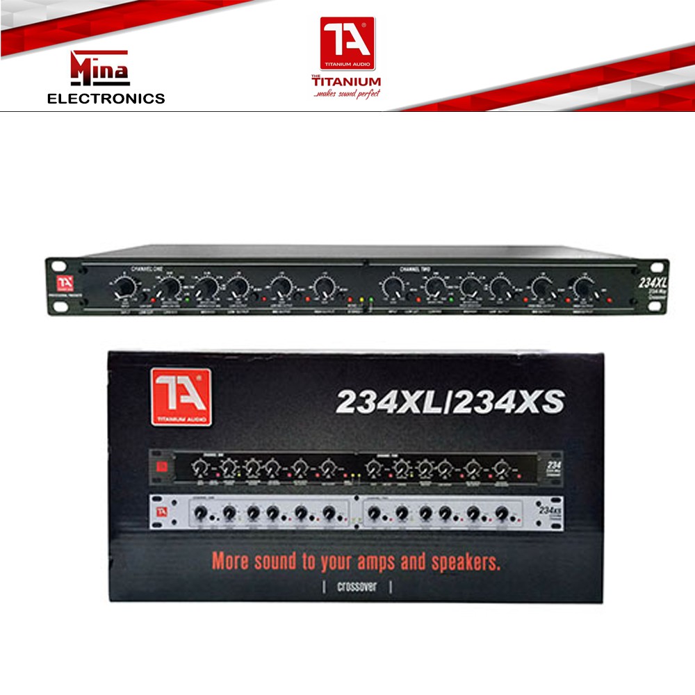 Titanium Audio CROSSOVER EQUALIZER 234XL / 234XS Stereo 2/3 Way / Mono