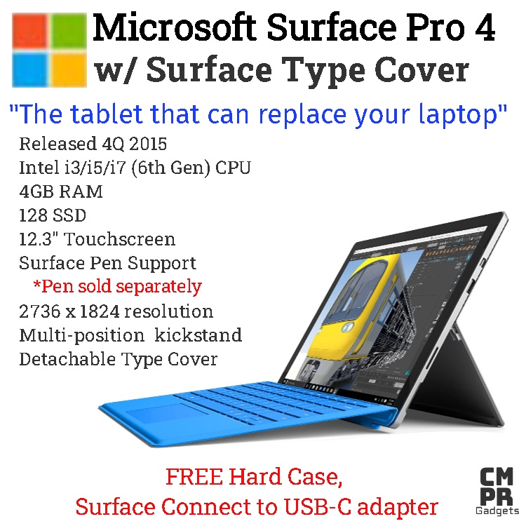 Microsoft Surface Pro 4 W Surface Type Cover Shopee Philippines