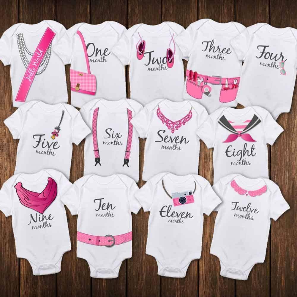 monthly baby onesies