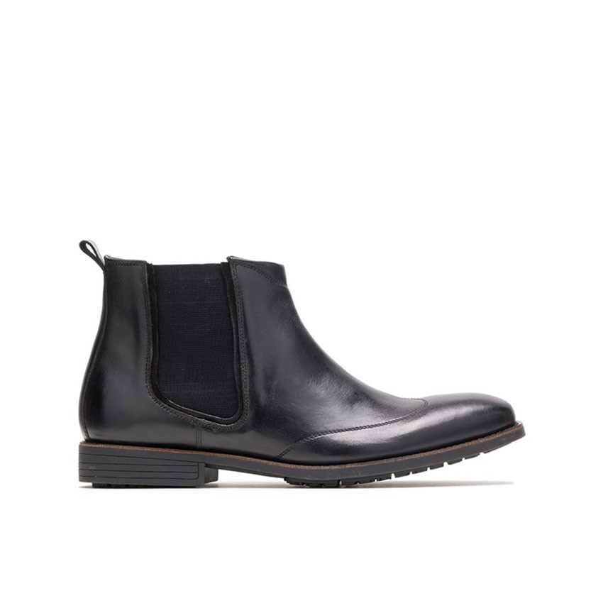 Hush Puppies Mens Shoes Mudi Chelsea Boots Black Leather