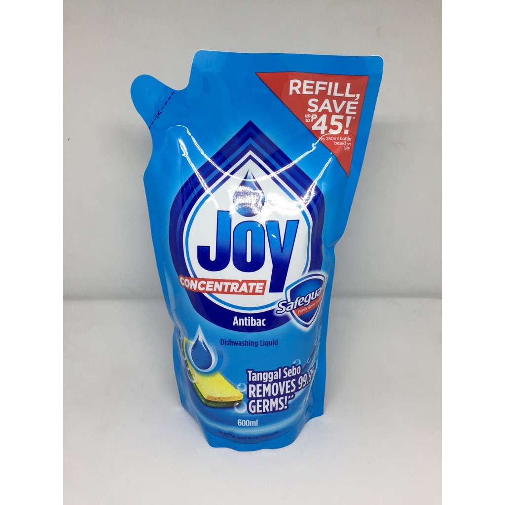 Joy Antibac Dishwashing Liquid 600ml Refill Pack | Shopee Philippines