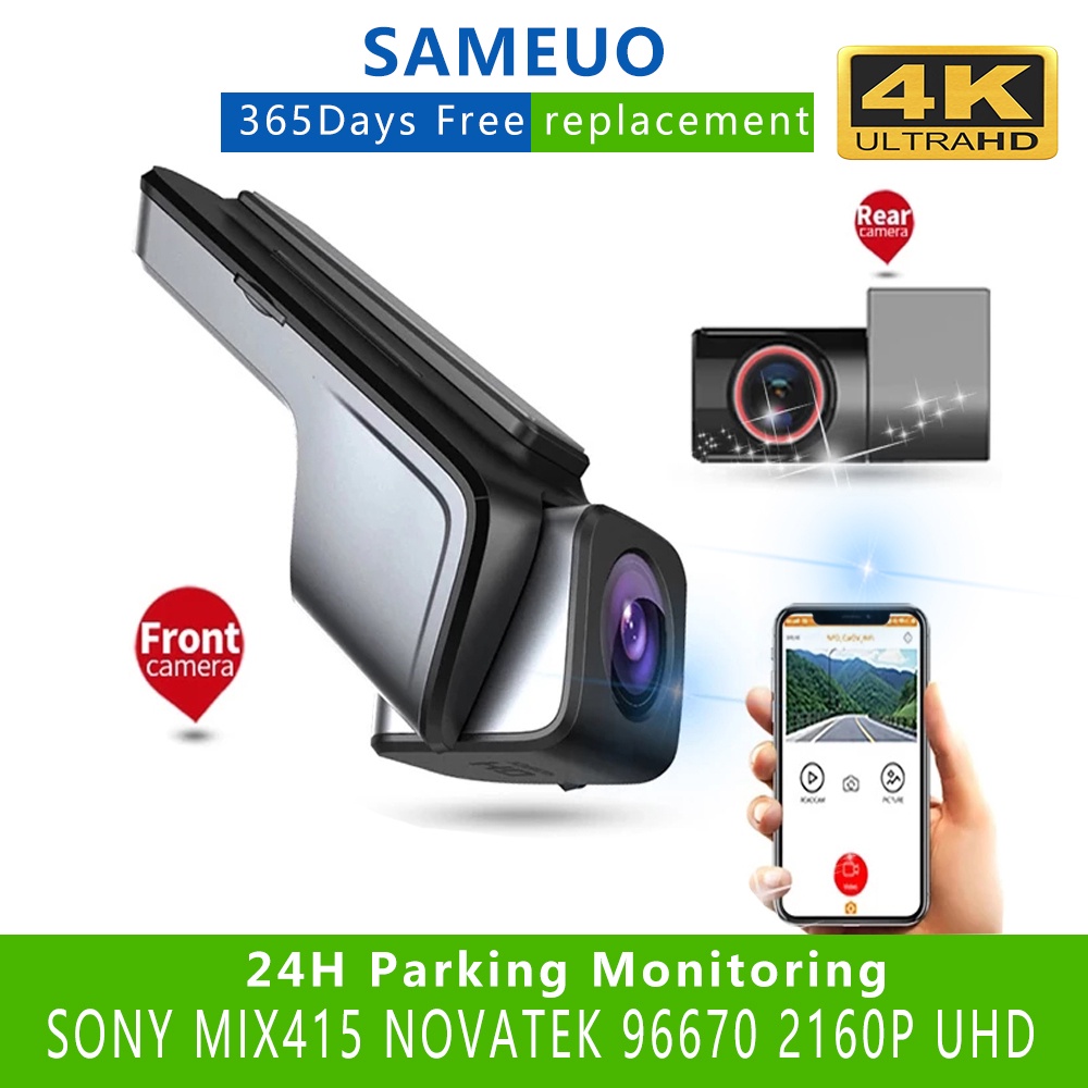 Sameuo U1000Pro Dash Cam 4K Rear View WIFI Auto Dashcam For Car Camera