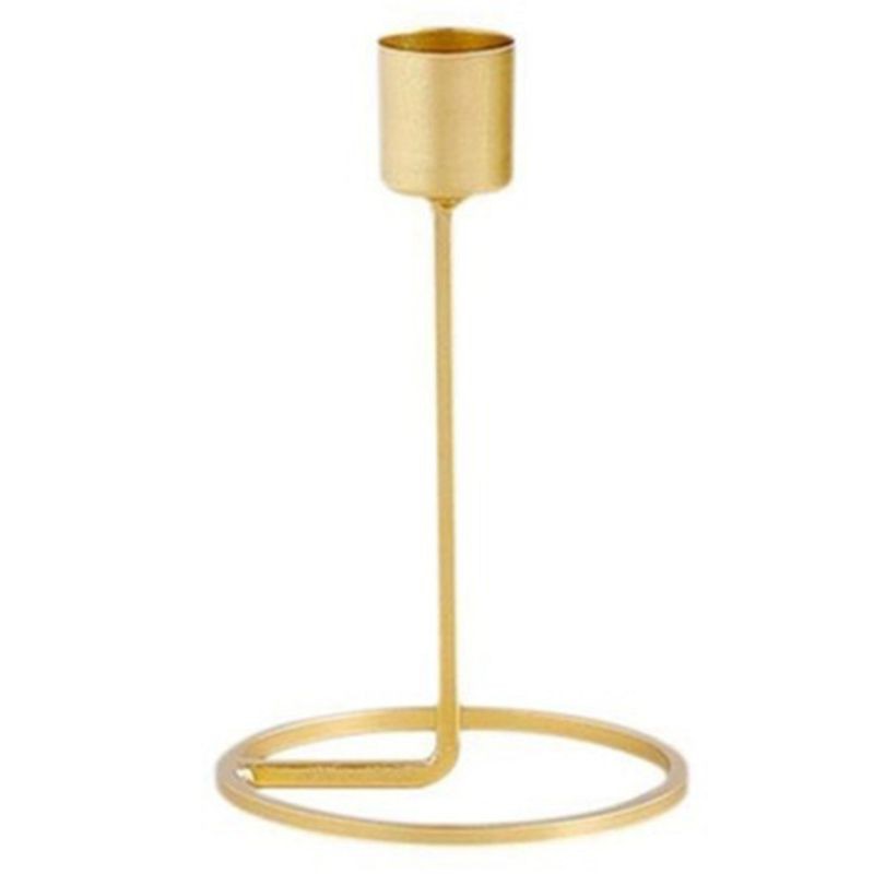 Pillar Candlestick Holder for Home Decoration Wedding//Anniversary//Housewarming Party Table Centerpieces 2 Pcs Gold Taper Candle Holders