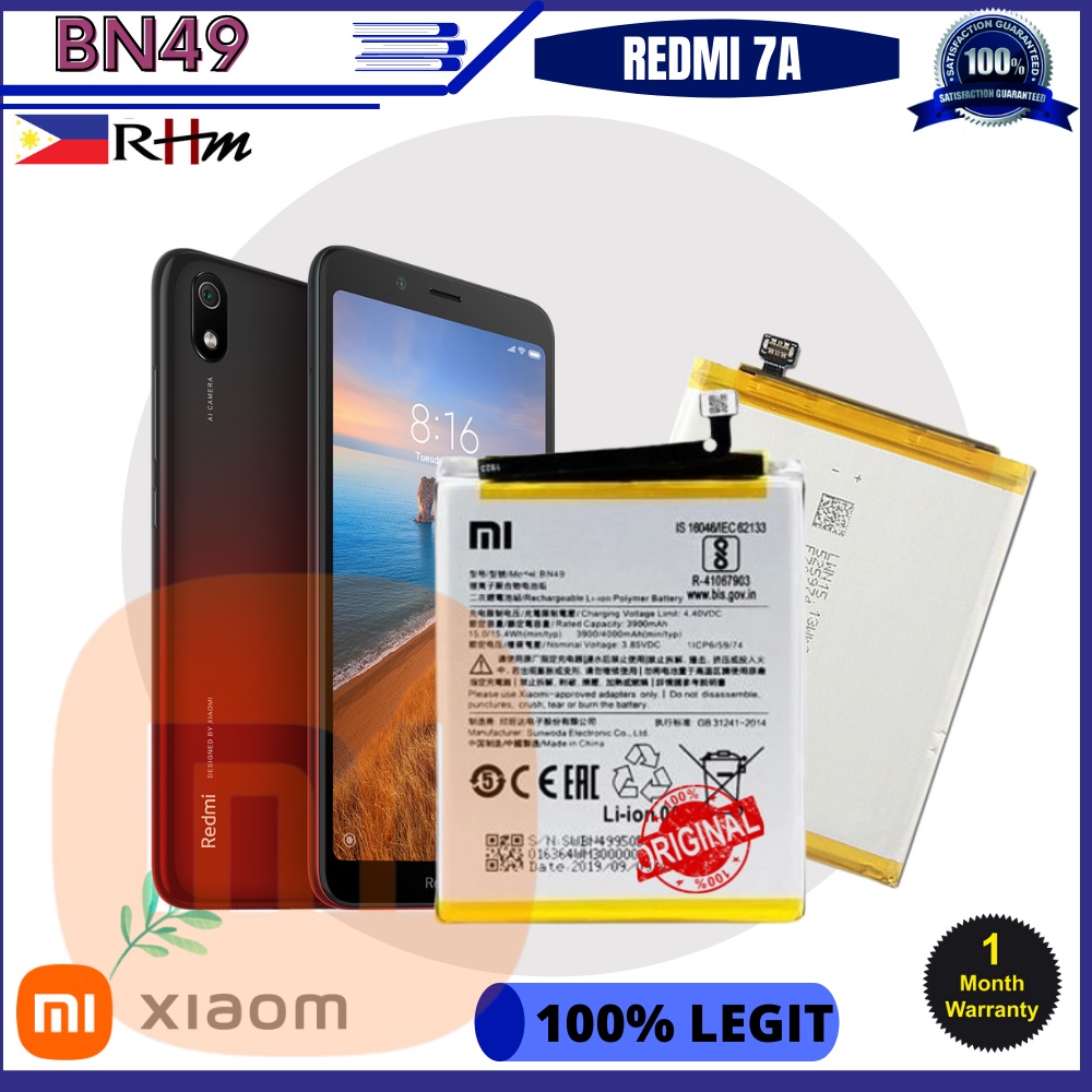 Xiaomi Redmi 7A Battery, Model BN49 , Original Quality Lithiumion