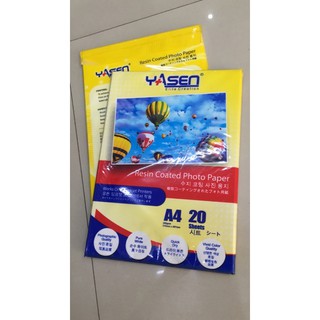 RC Glossy Photo Paper A4 260GSM 20 Sheets Waterproof Yasen Brand