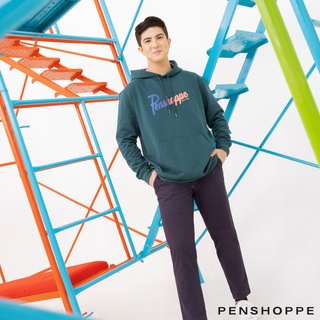 Penshoppe Relaxed Fit Hoodie With Gradient Print For Men (Teal) #1