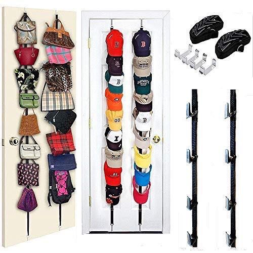 BILL Adjustable Over Door Straps Hanger Bag Clothes Coat Rack Organizer