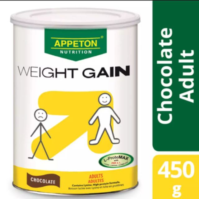 Appeton Nutrition Weight Gain 450g for Adult chocolate flavor Shopee
