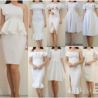 White Formal Dress for Civil Wedding, Graduation, Baptismal, Dedication and Christening on Sale