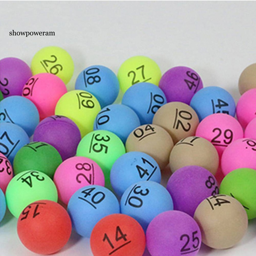 100Pcs 40mm Number 1-100 Lucky Dip Gaming Lottery  Pong Balls 