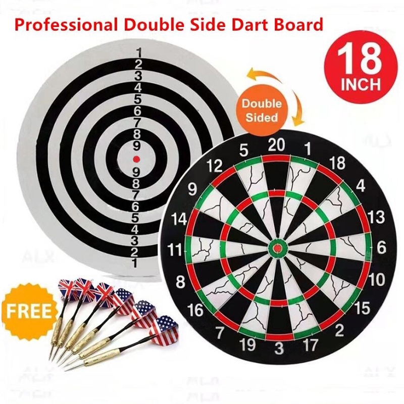Dart Board Thickening Doublesided Dart Board Set With 6 Dart Pins (18