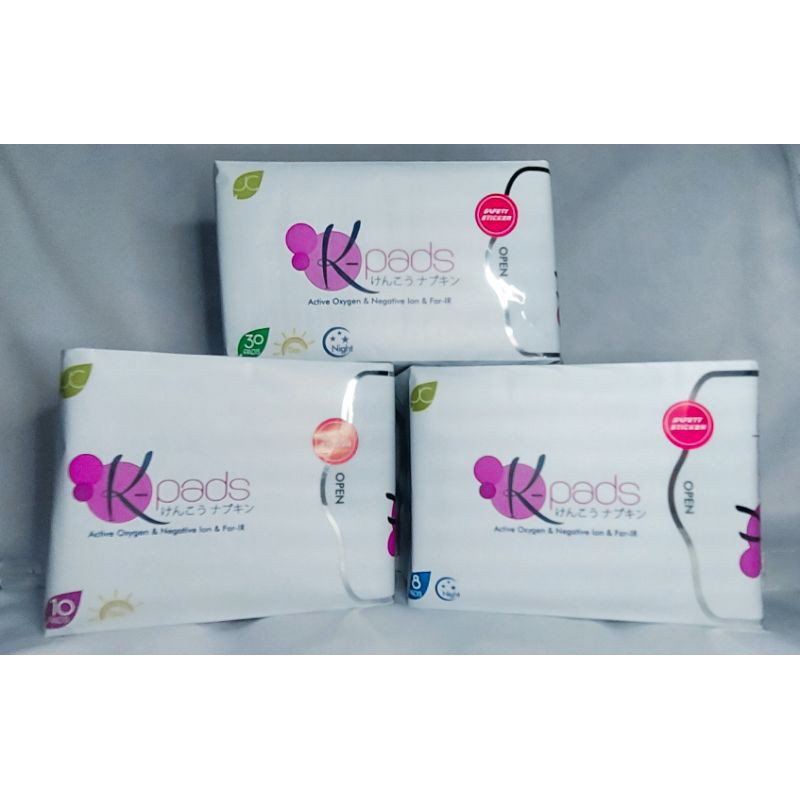 kpads Active Oxygen and Negative Ion (for 2 Panty Liner&Night) Shopee