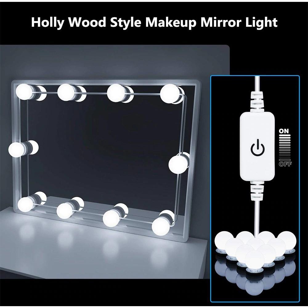 makeup desk mirror with lights