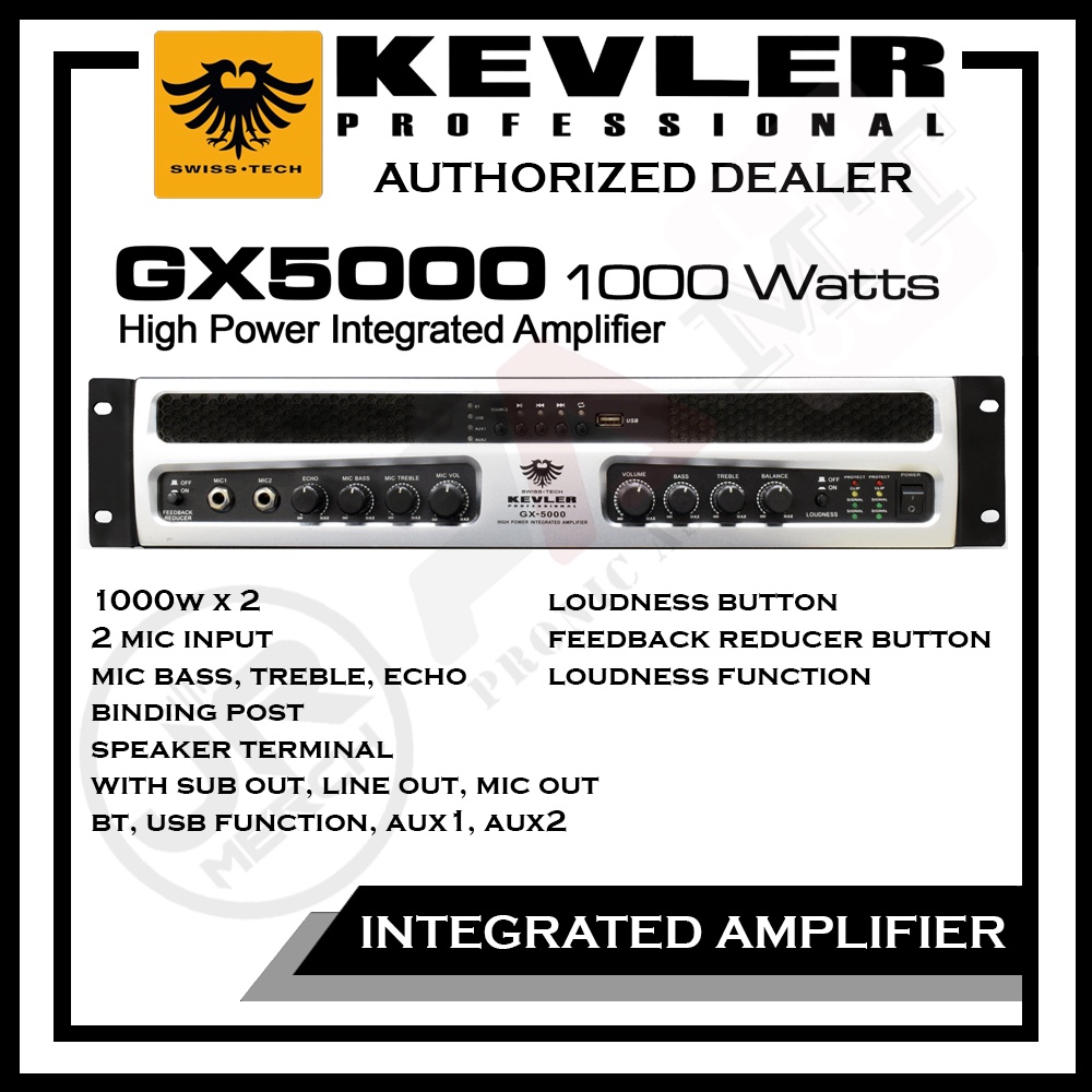 Original Kevler Gx 5000 Integrated Power Amplifier 1000 Watts X 2 With Usb Input 8 9