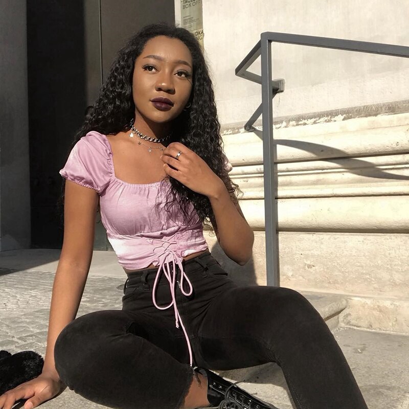 satin off shoulder blouse