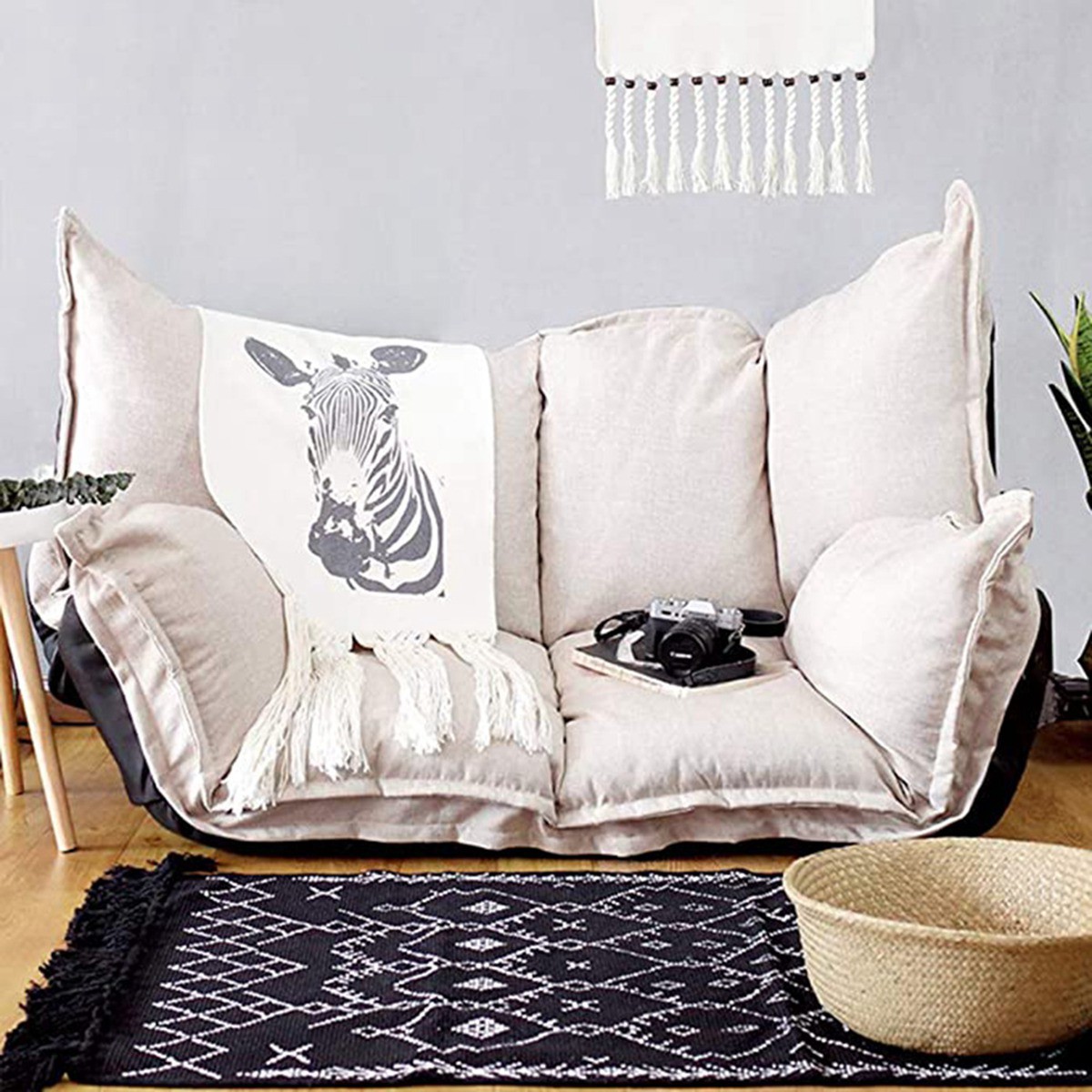 Boho Bathroom Rug Black White Small Tassel Bath Mat Woven Kitchen Area Rug Fringe Throw Washable Cotton Shopee Philippines