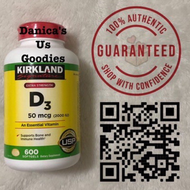 Kirkland D3 Vitamins 600 SOFTGELS (2000 IU) Shopee Philippines