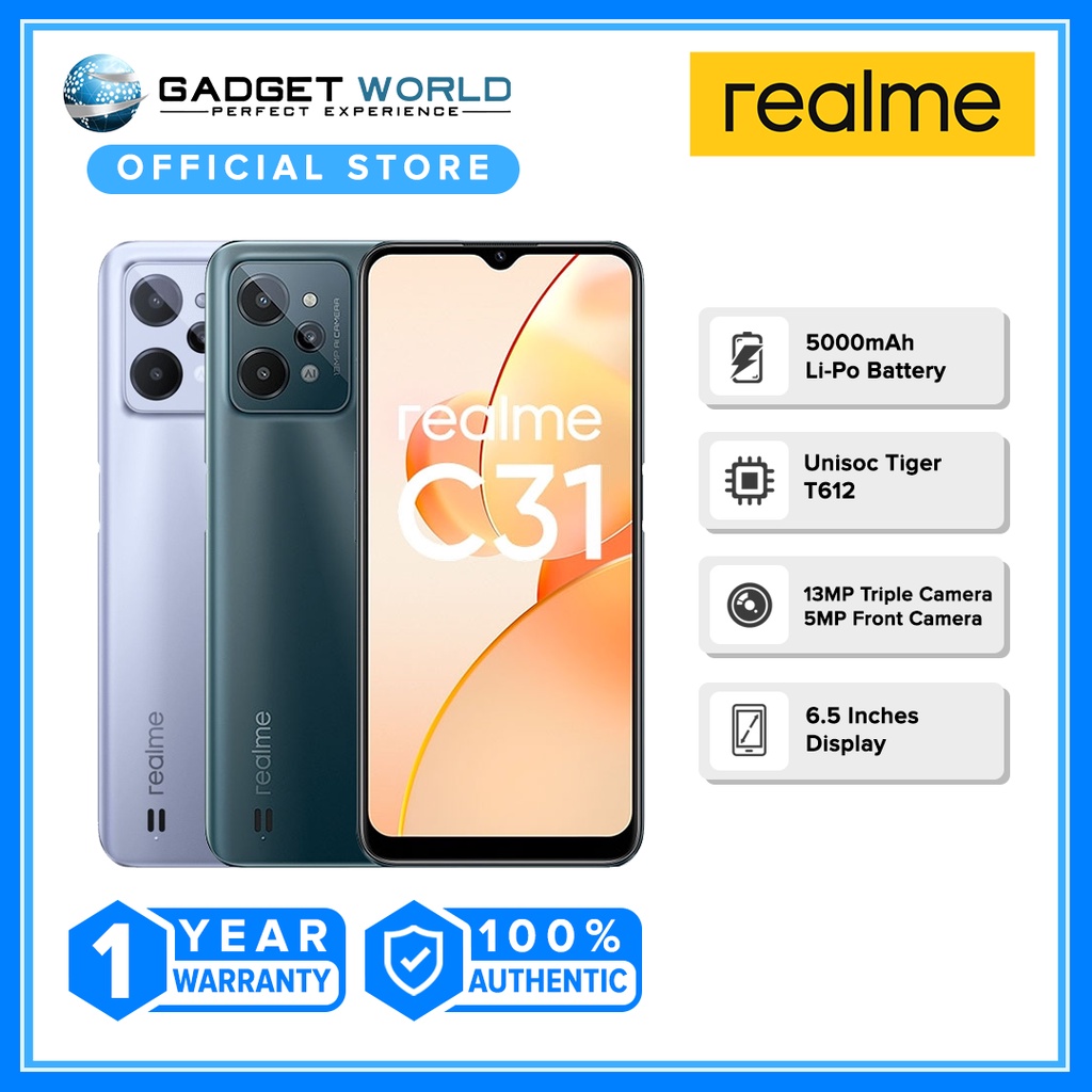 Realme C31 3GB+32GB with 6.52" LPS LCD Screen |1.82 GHz, Octa Core ...