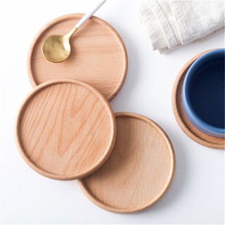 Wood Coaster Retro Insulation Cup Mat Household Square Round Coaster #1