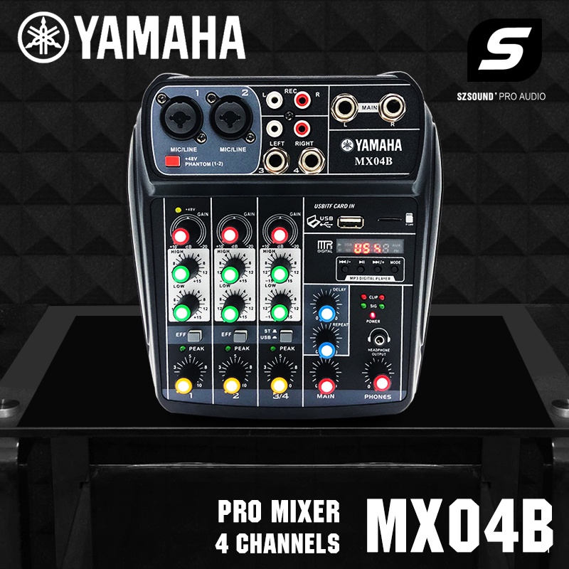 YAMAHA MX04W Audio Mixer 4 Channels Mini Musical Mixer Multifunctional ...